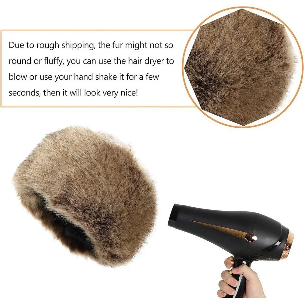 Women Nature Warm Winter Hat Faux Fur Russian Cossack Style